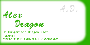 alex dragon business card